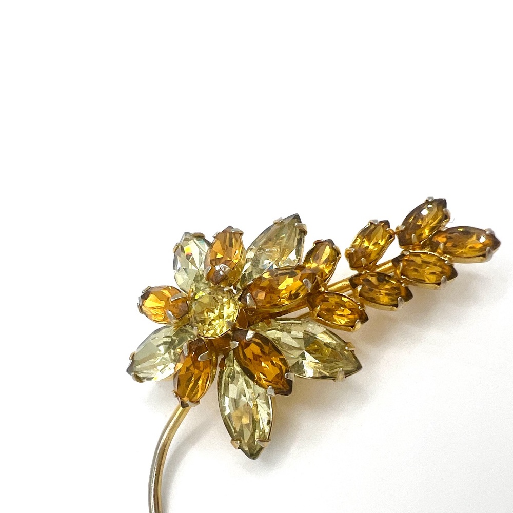 VTG Sherman Rhinestone Brooch - Picture 8 of 9